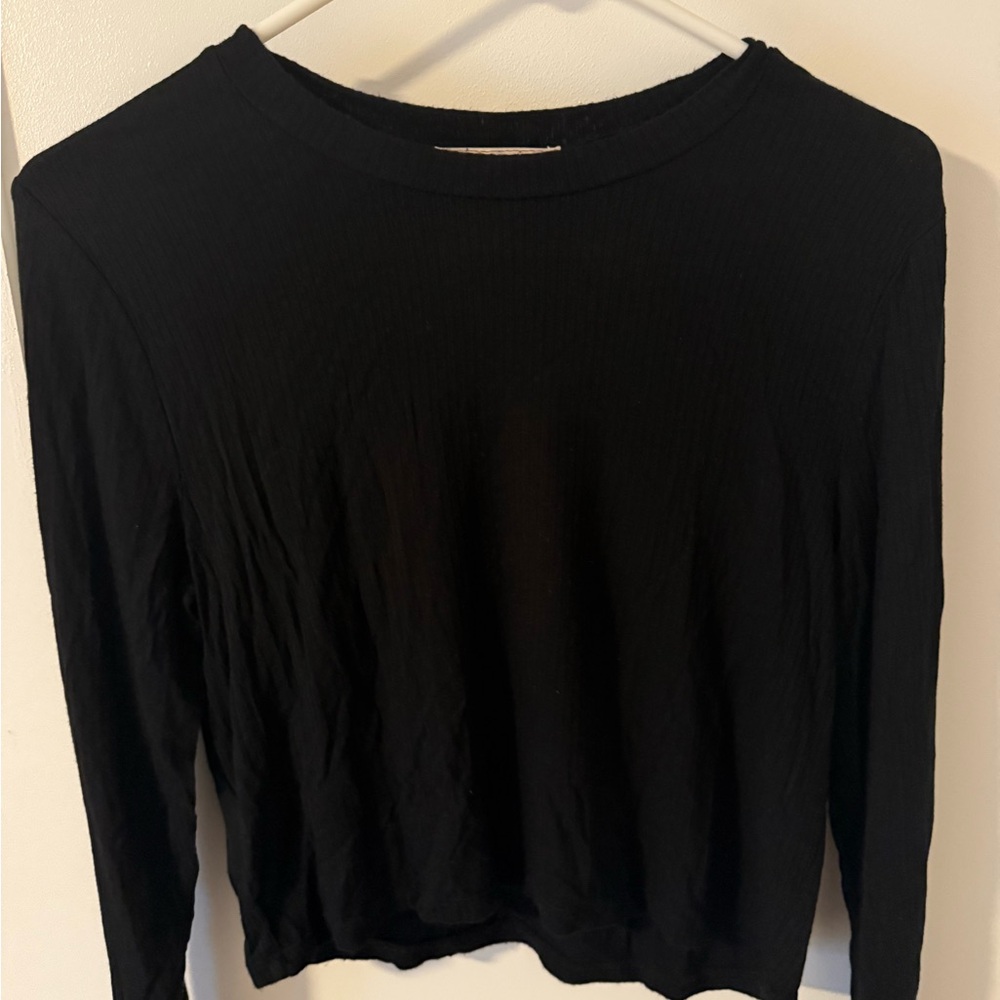 BCBGeneration Black Long Sleeve Top